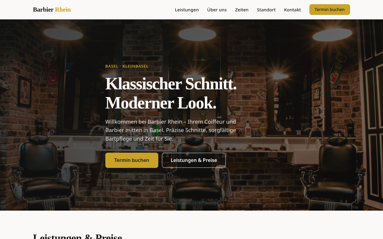 Screenshot der Demo-Website Barbier Rhein